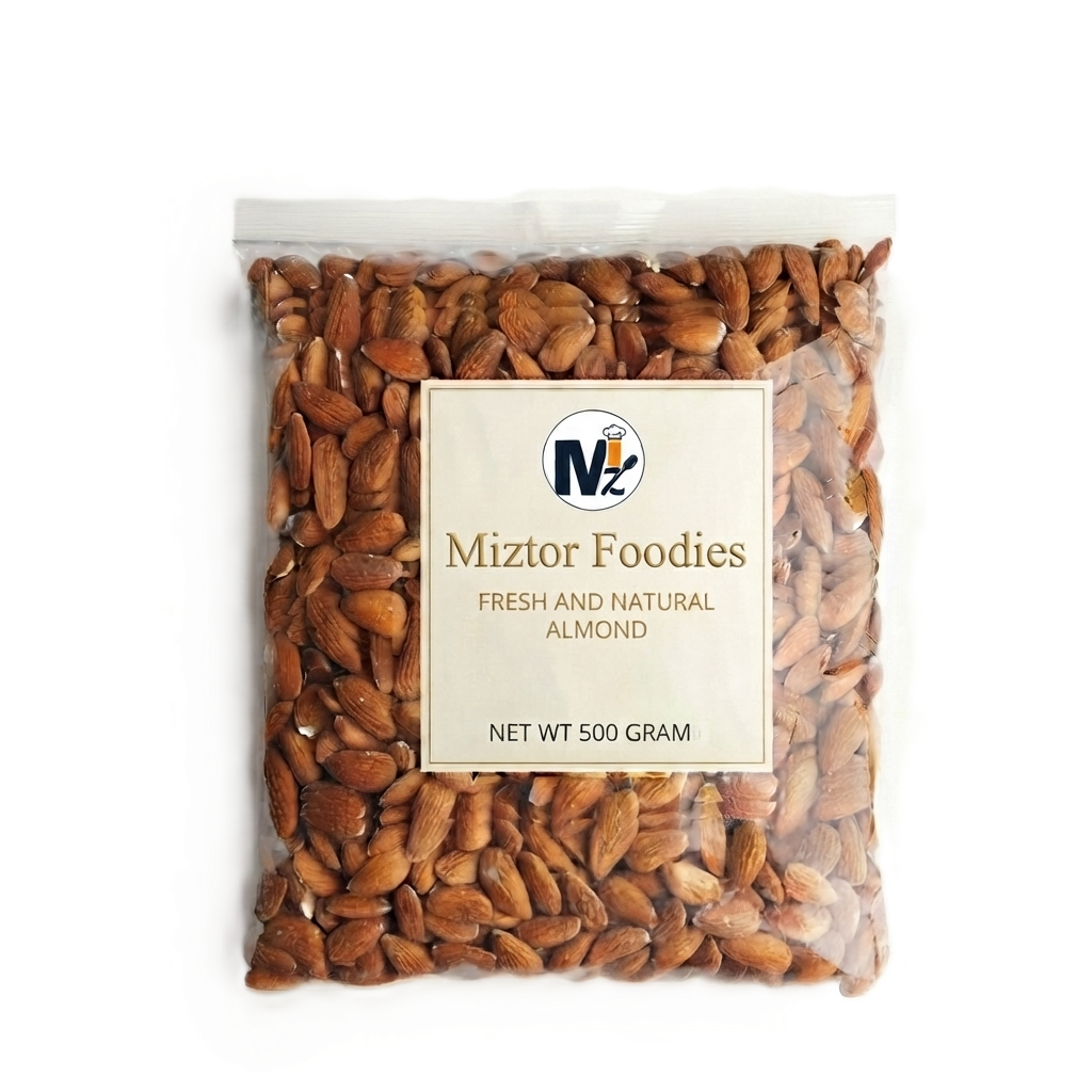 Miztor Foodies Fresh And Natural Almond - 500g
