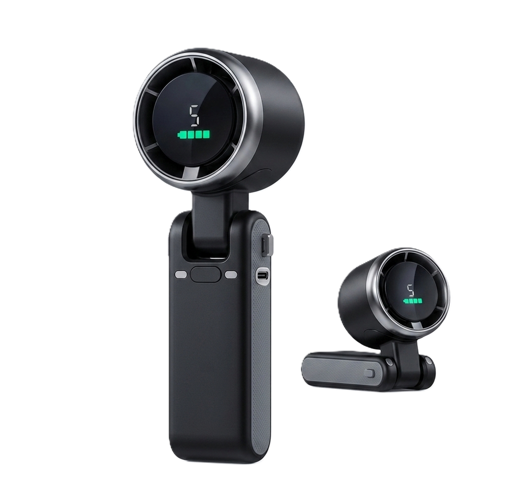Smart Digital Display Foldable Pocket & Handheld Fan