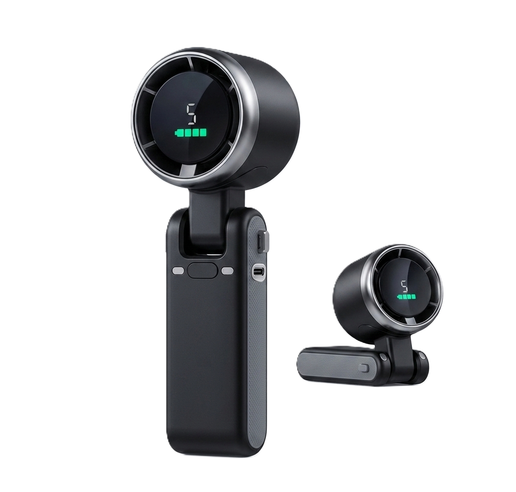 Smart Digital Display Foldable Pocket & Handheld Fan