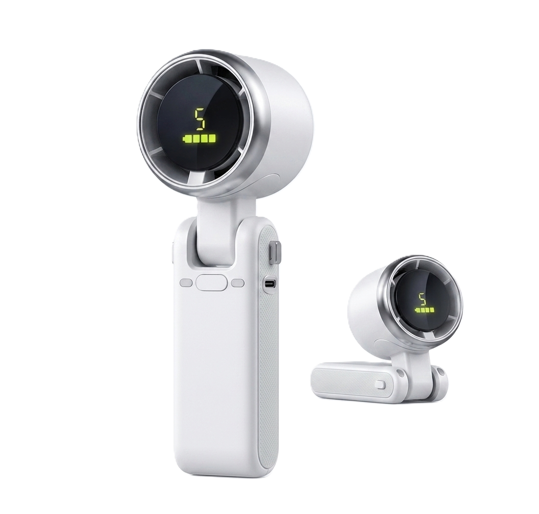 Smart Digital Display Foldable Pocket & Handheld Fan