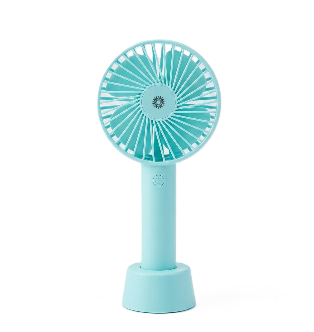 Sleek Handheld & Desktop Stand USB Rechargeable Portable Fan