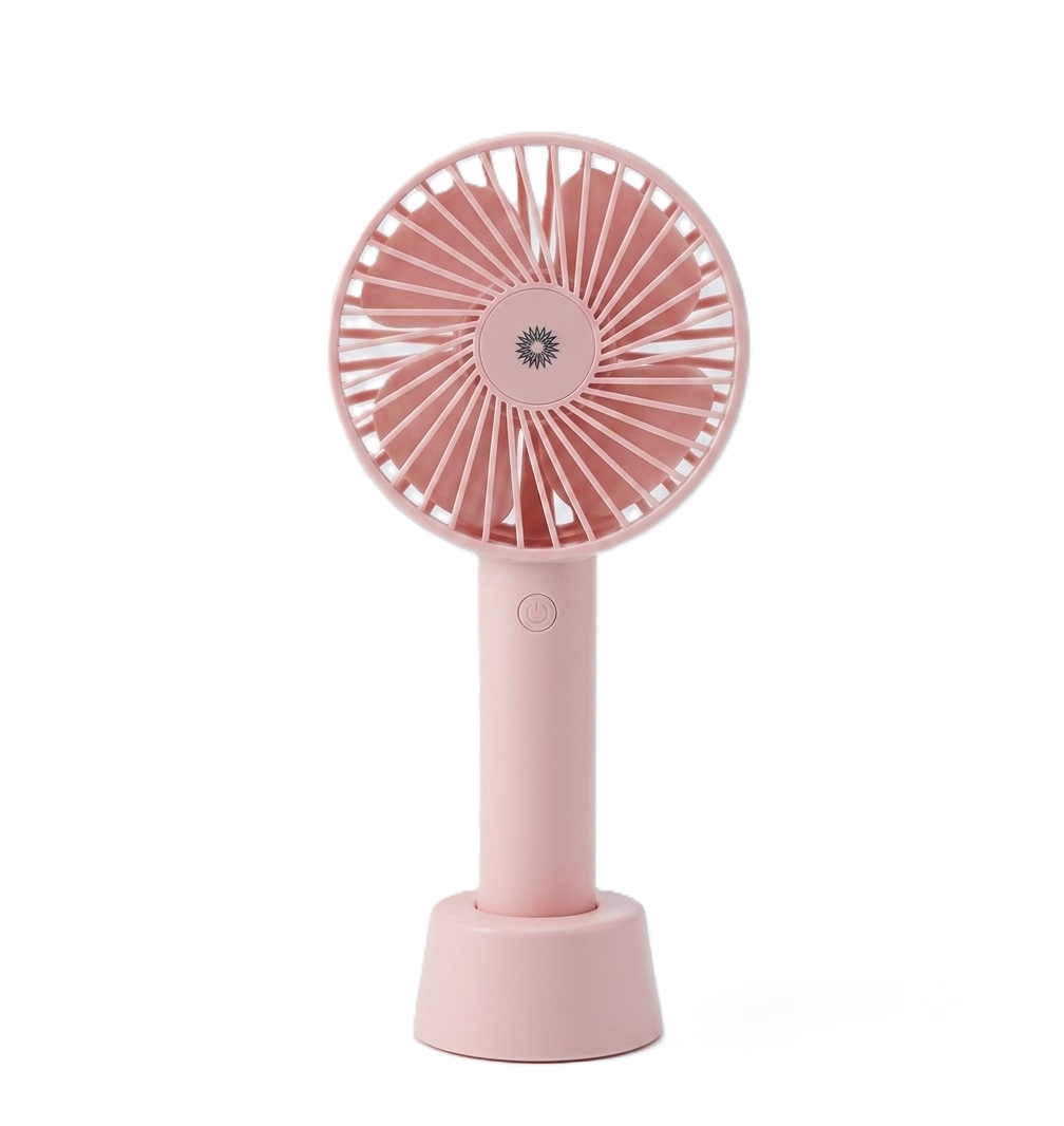 Sleek Handheld & Desktop Stand USB Rechargeable Portable Fan